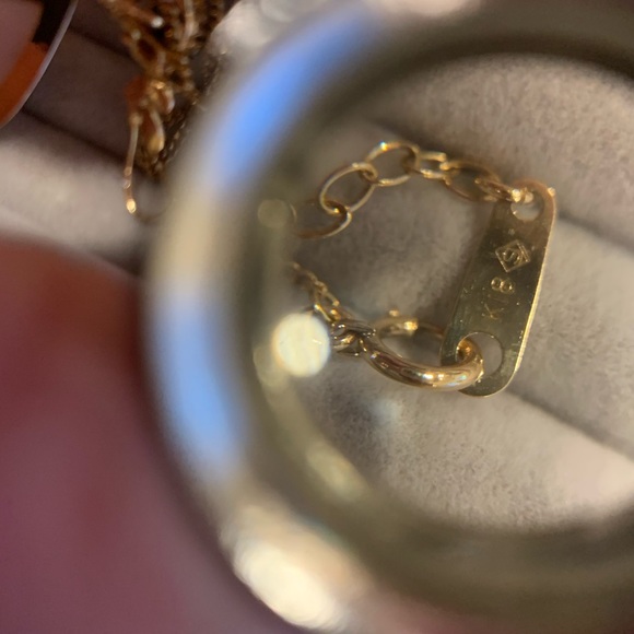 Solid 18k yellow gold mabe pearl and emerald necklace - Picture 8 of 8